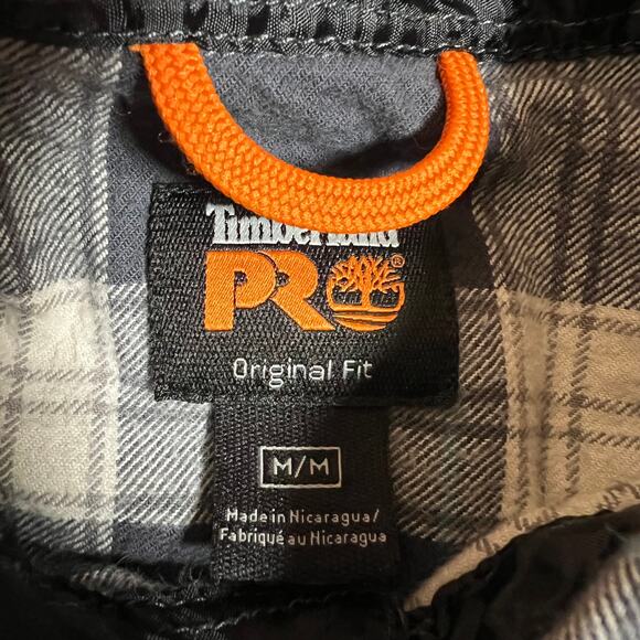 Timberland Pro Men's Plaid Flannel Button Up Shirt Size Medium Workwear Casual - Picture 4 of 10